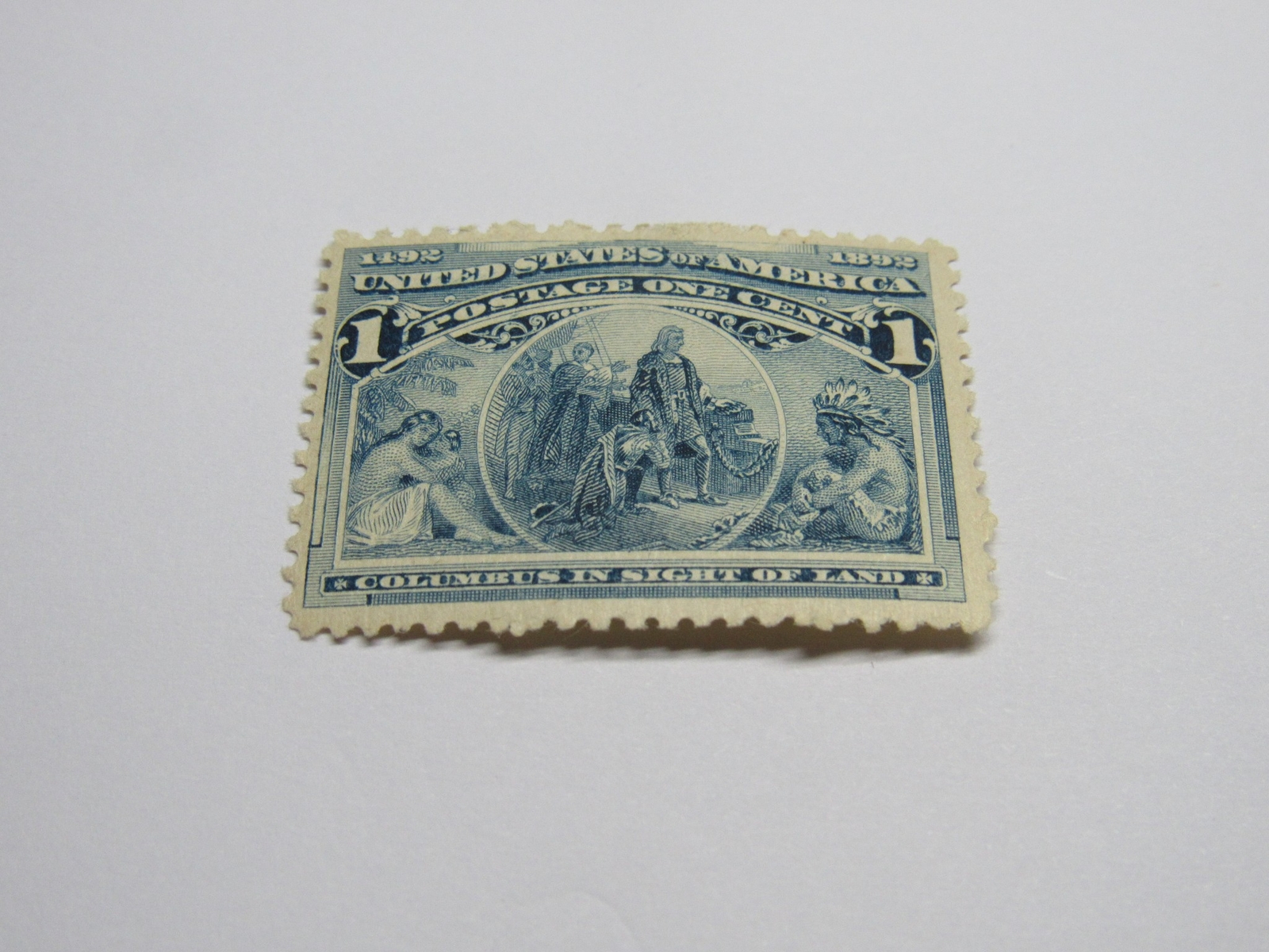 PSE Certified Stamp 1893 U.S. POSTAGE 1¢ GRADE:G-VG40, Mint OGnh Stamp STP-14-IB