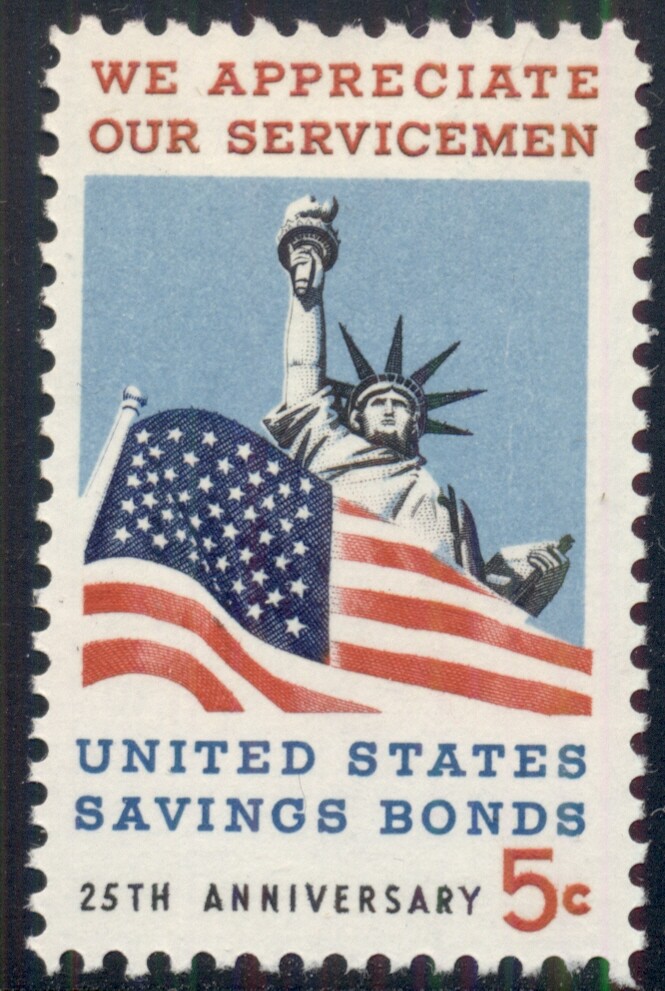 #1320 5¢ SAVINGS BOND SERVICEMEN LOT OF 400 MINT STAMPS, SPICE UP YOUR MAILINGS!
