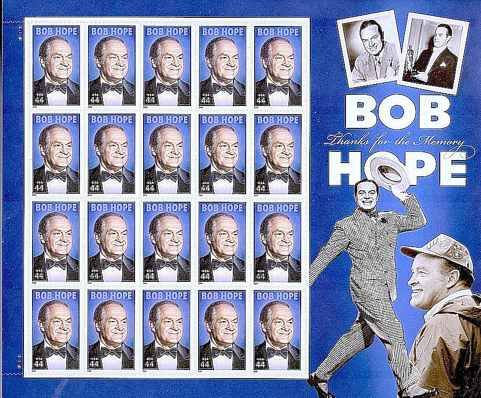 USPS 2009 BOB HOPE Commemorative Stamp Sheet – 20 stamps Thanks for the Memory