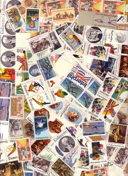 200 MNH SINGLES, BLOCKS & STRIPS OF 13c POSTAGE STAMPS $26.00 FACE (FV)
