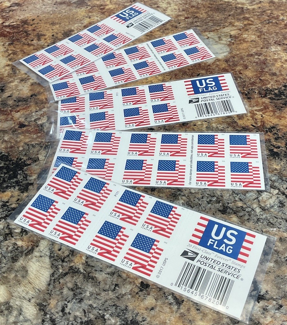 20 US American flag forever Postal Stamps
