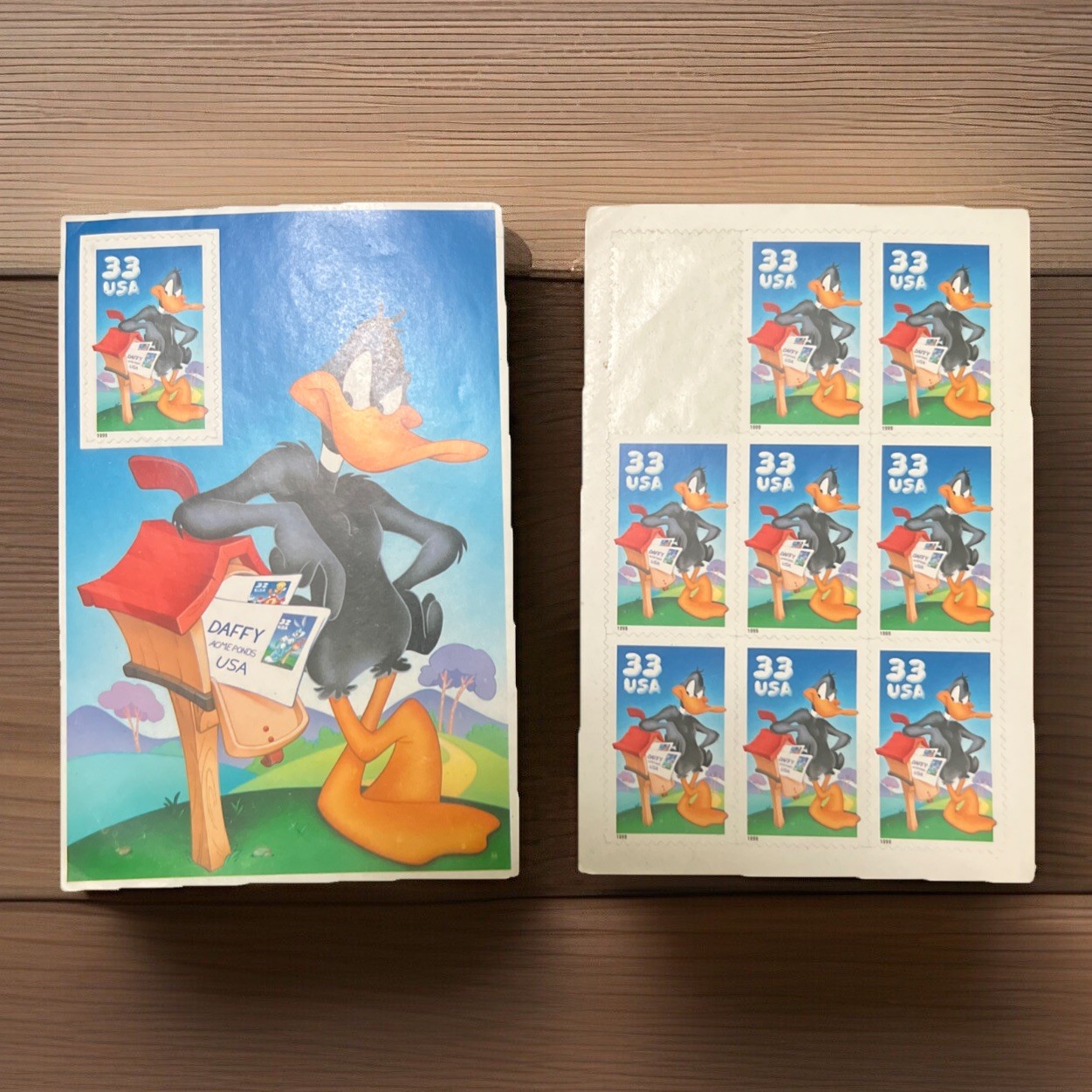 Vintage Looney Tunes Bugs Daffy Duck Stamps 1999