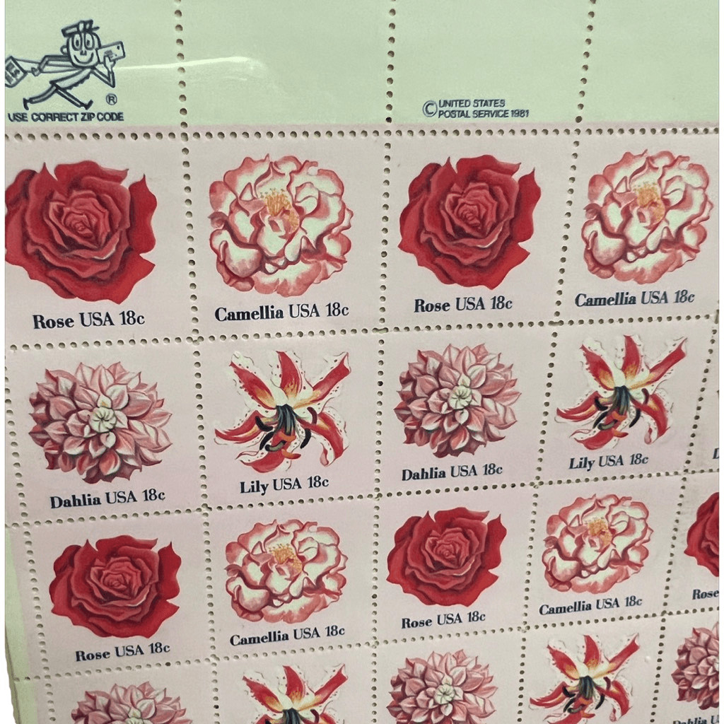 MNH Scott #1876-1878 Flower Stamps Sheet of 50 18 Cent Stamps