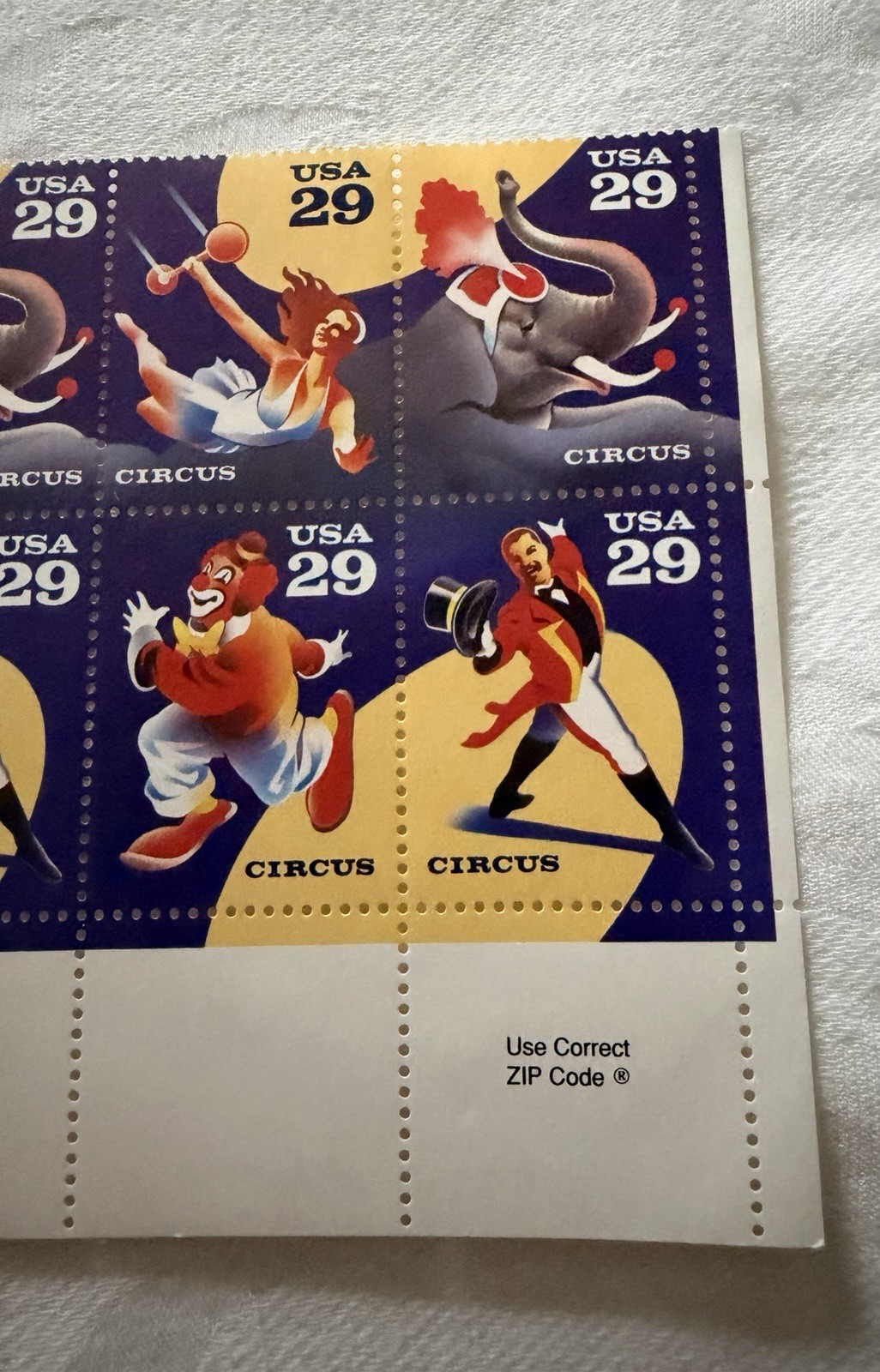 USPS Lot of 16 Circus Performer $.29 Stamps 1992 Mint Never Hinged