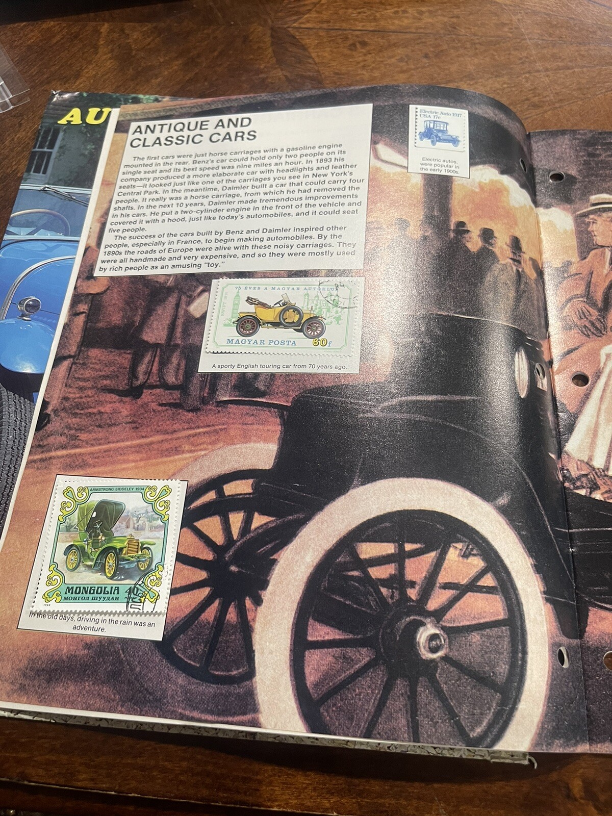 1984 USPS Automobiles A world on Wheels Stamp Collecting Kit #855 complete