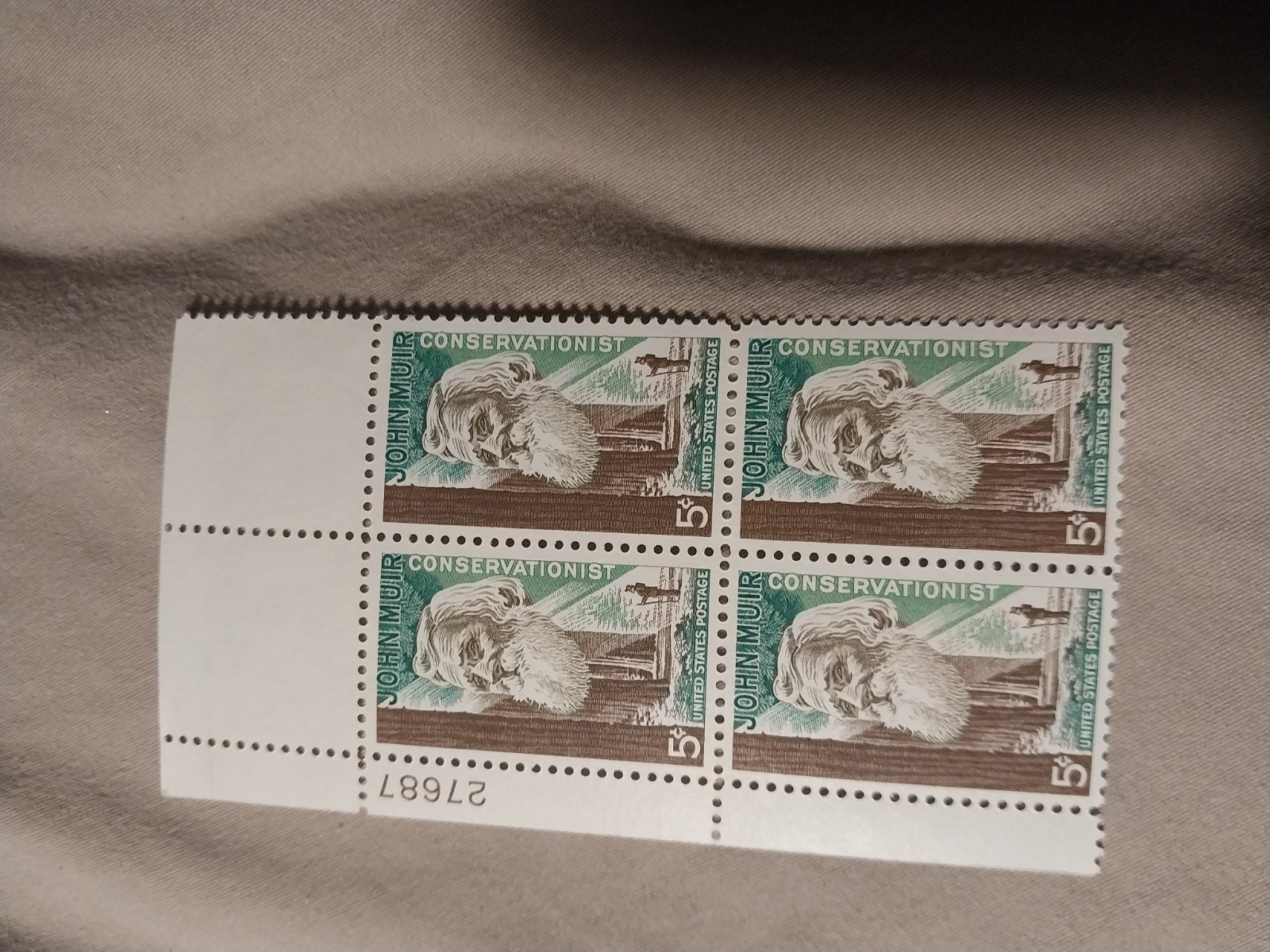 4 postage stamps John Muir 5 Cent Conservation istana Unused