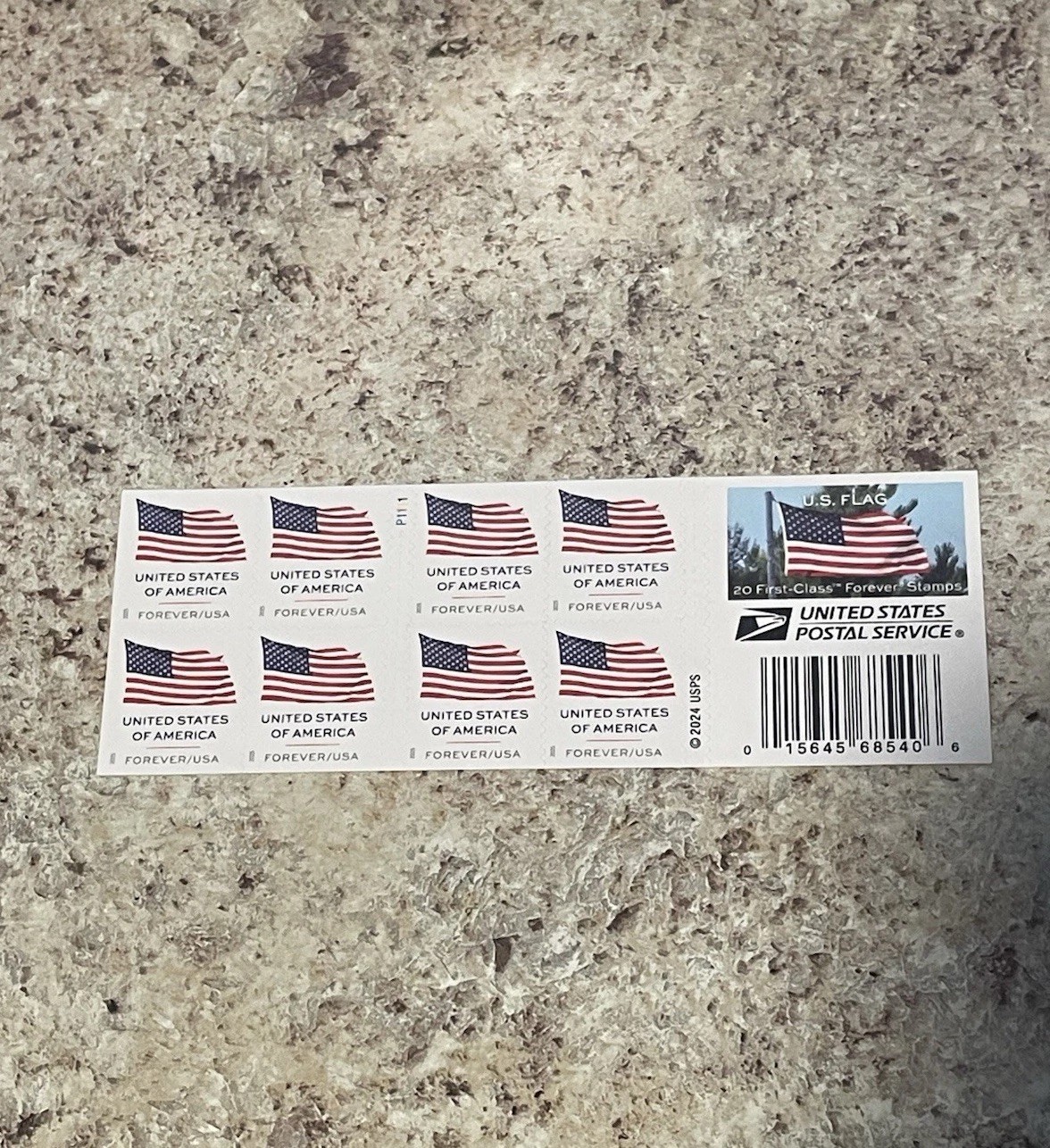 US Flag – USPS Forever Stamps (2024) Book Of 20 Stamps MNH