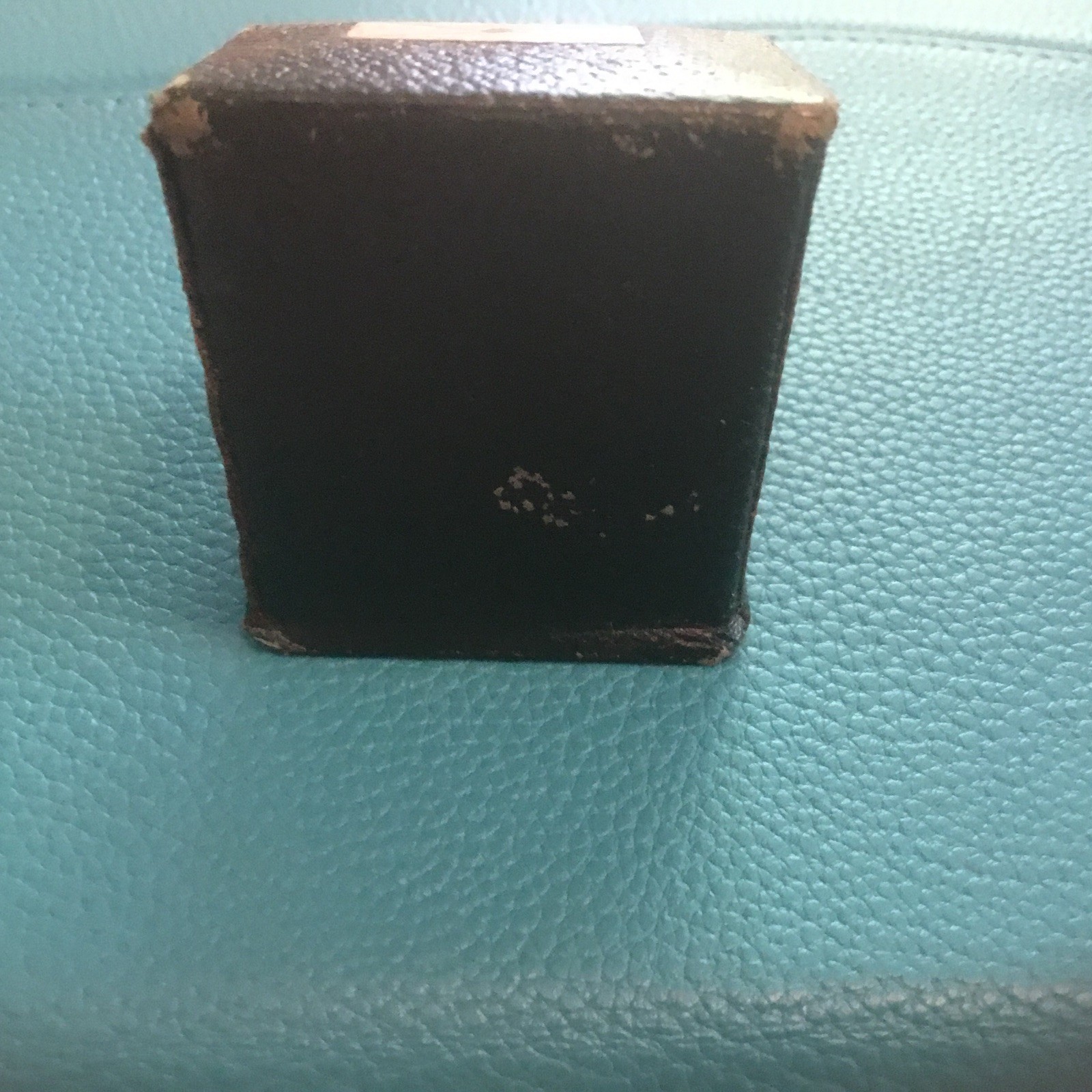 Vintage Stamp Box Made in Germany | 1950s Faux Leather Envelope Graphic 3-Slot