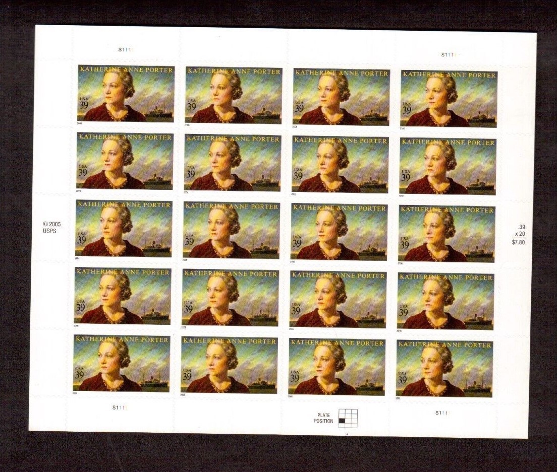 STAMPS FULL SHEET 39 cent # 4030 Katherine Anne Porter Author