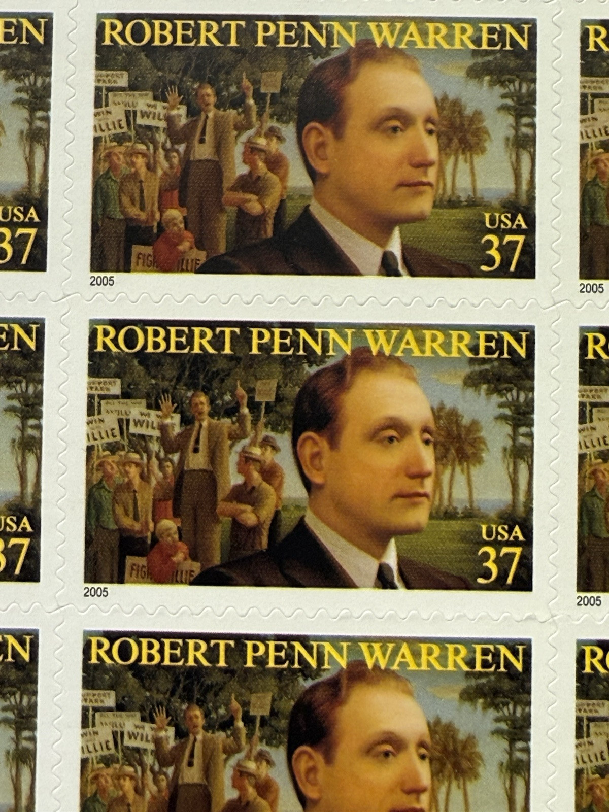2004 US Scott #3904 37c Robert Penn Warren, Writer, Sheet of 20 MNH