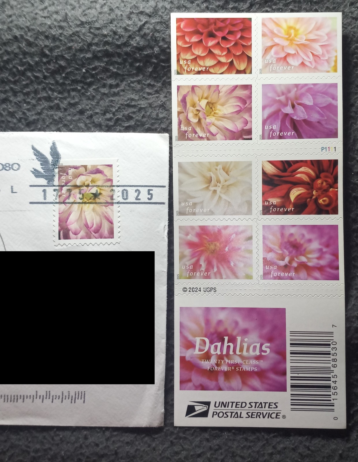 ON SALE NOW – 20 Dahlias Forever First Class Stamps Wedding, Business Booklet