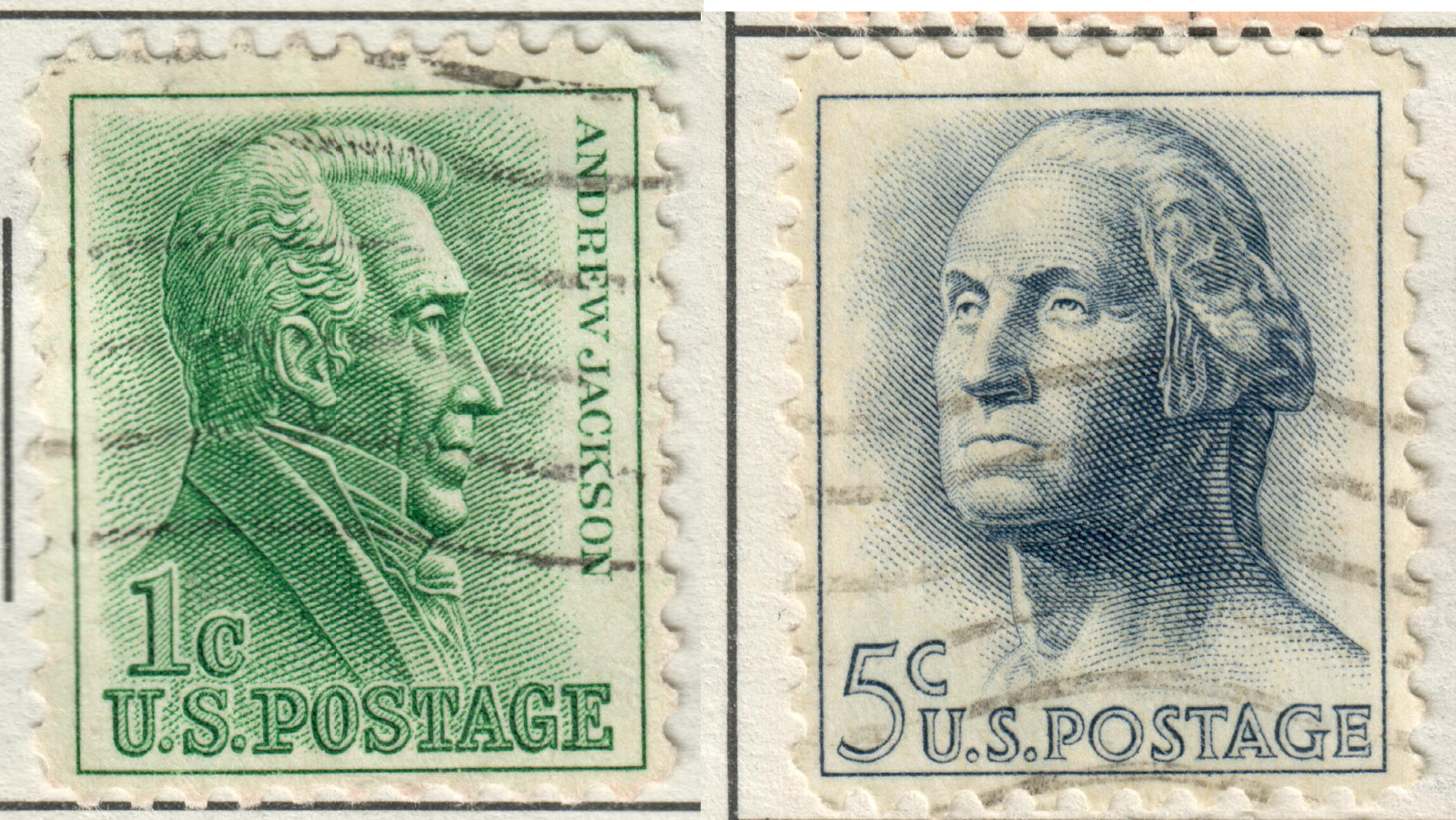 USA – 1963 Andrew Jackson and George Washington