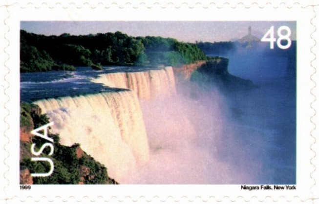 USA 1999 NIAGRA FALLS NATIONAL PARK NY 48 Cent AIRMAIL 20 STAMPS SHEET MNH