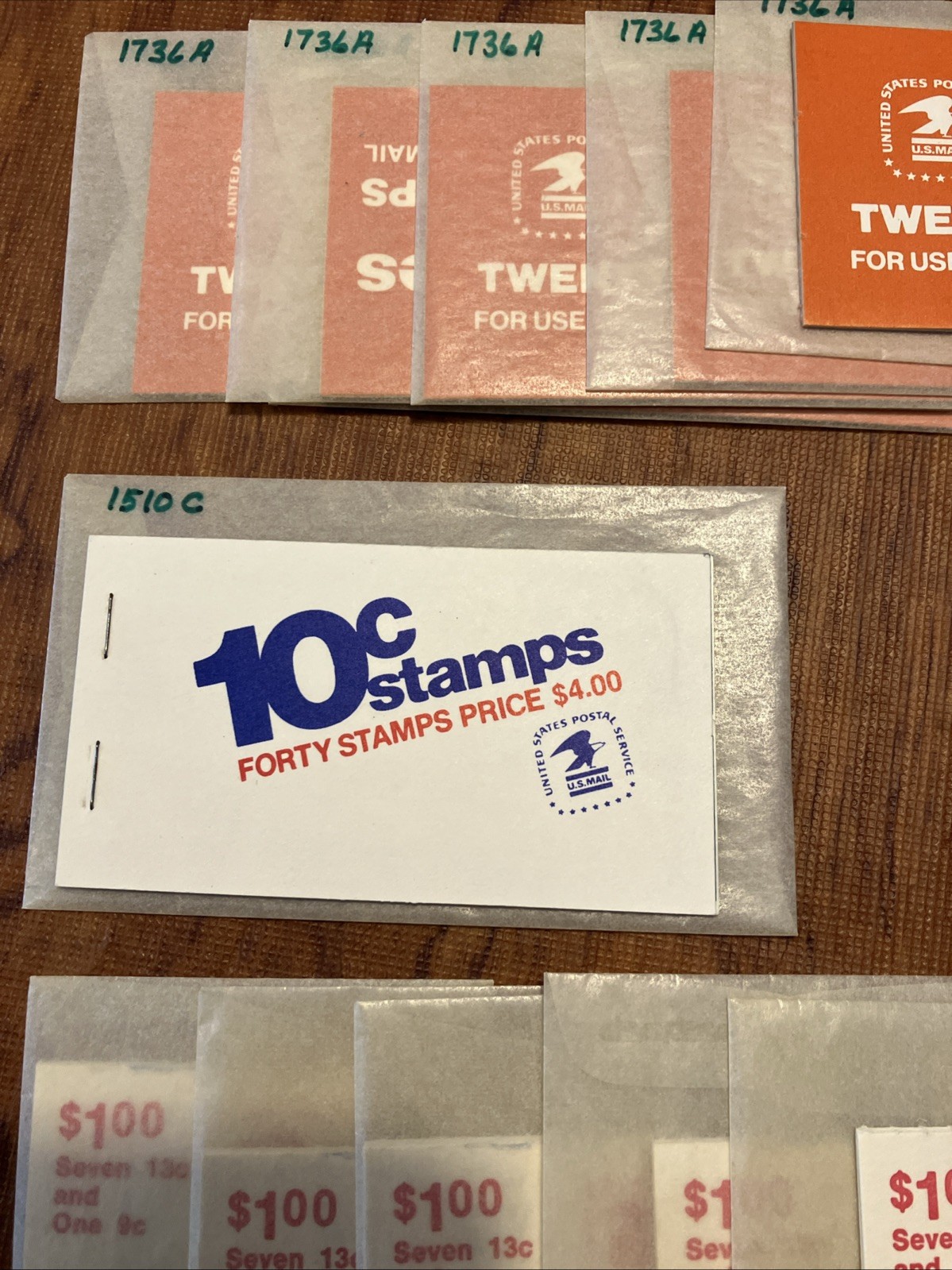 Lot Of Mint Unused US Postage Stamp Booklets $34.20 Face – Vintage 1970s