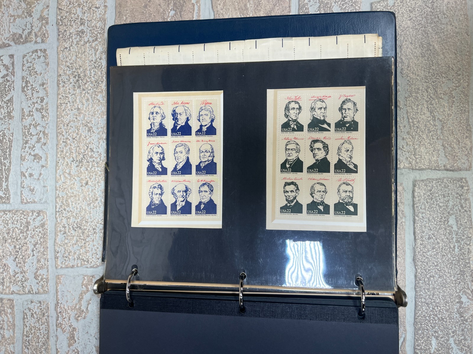 HUGE RARE VINTAGE John F Kennedy Commemorative Stamp Portfolio