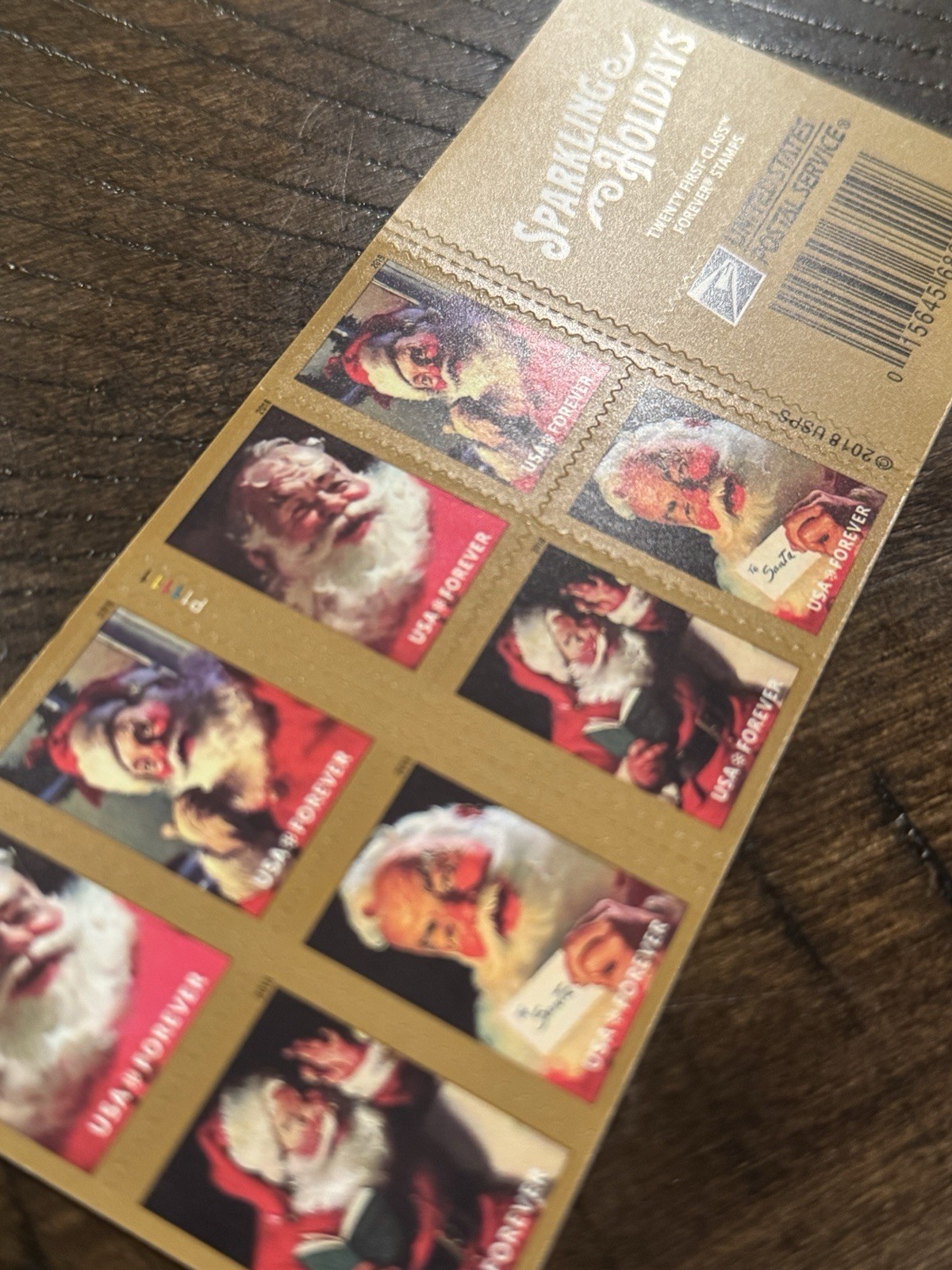 NEW MINT 2018 USA #5332-5335 Forever Sparkling Holidays Santa Booklet 20 Stamps
