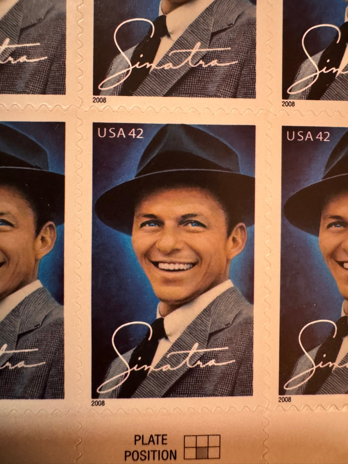 USPS 2007 Frank Sinatra 42¢ Commemorative Stamp Sheet – American Icon MNH