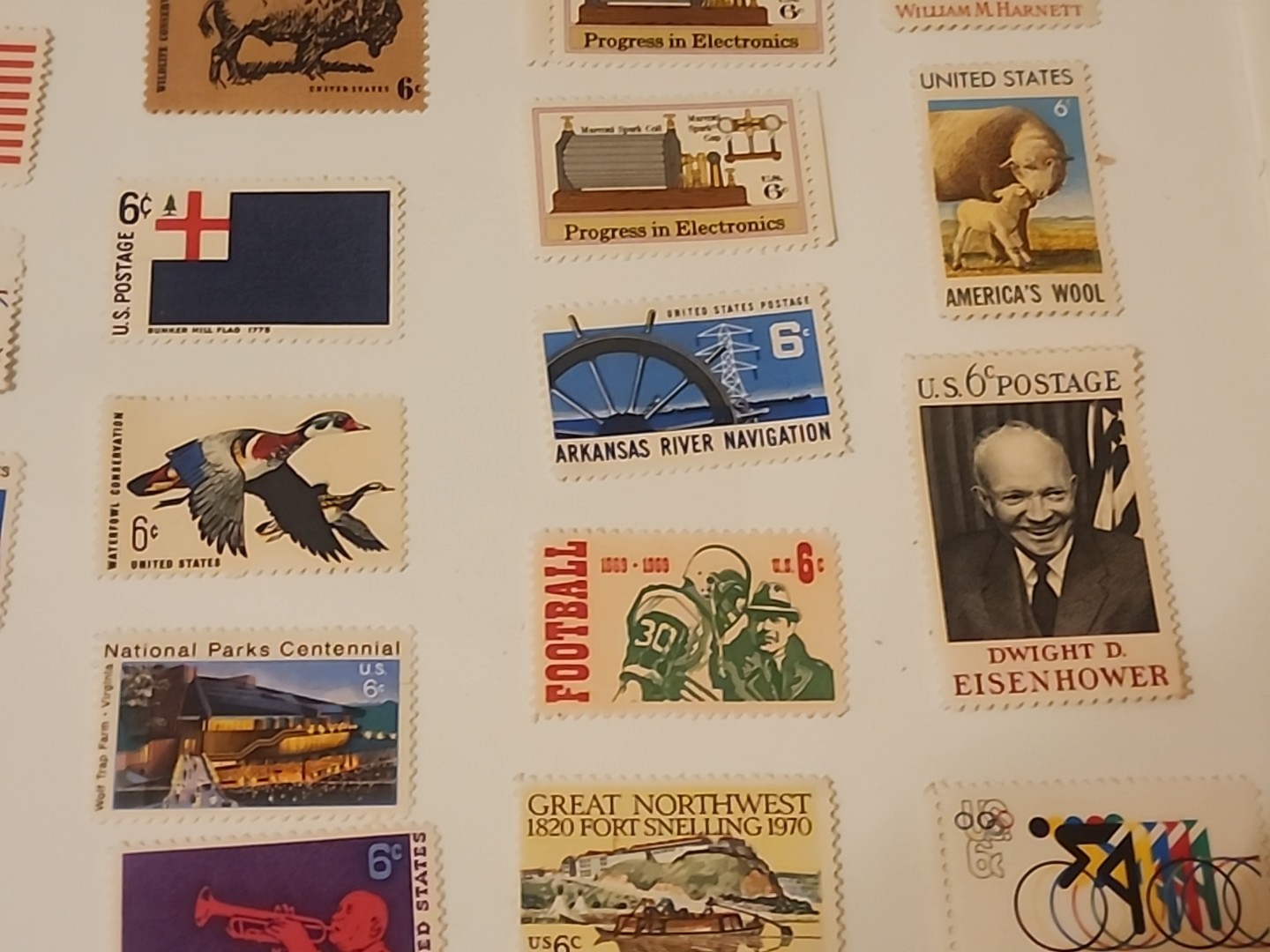 Vintage Mixed Lot of 105 Unused 13 & 6 Cent U.S. Post Office Postage Stamps