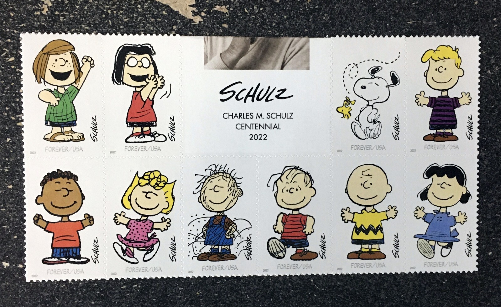 2022USA #5726 Forever Charles M Schulz – Bottom Block 10 charlie brown peanuts