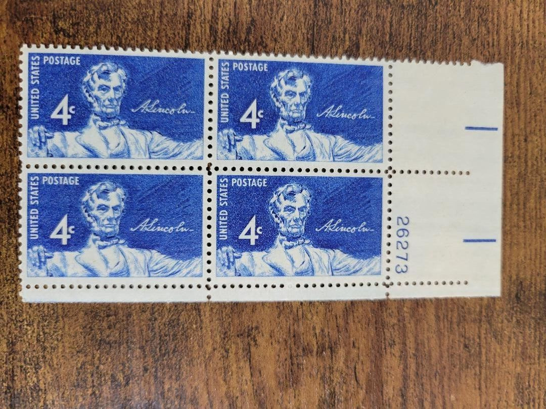 USPS Abe Lincoln 16th President 4 Cent Stamps