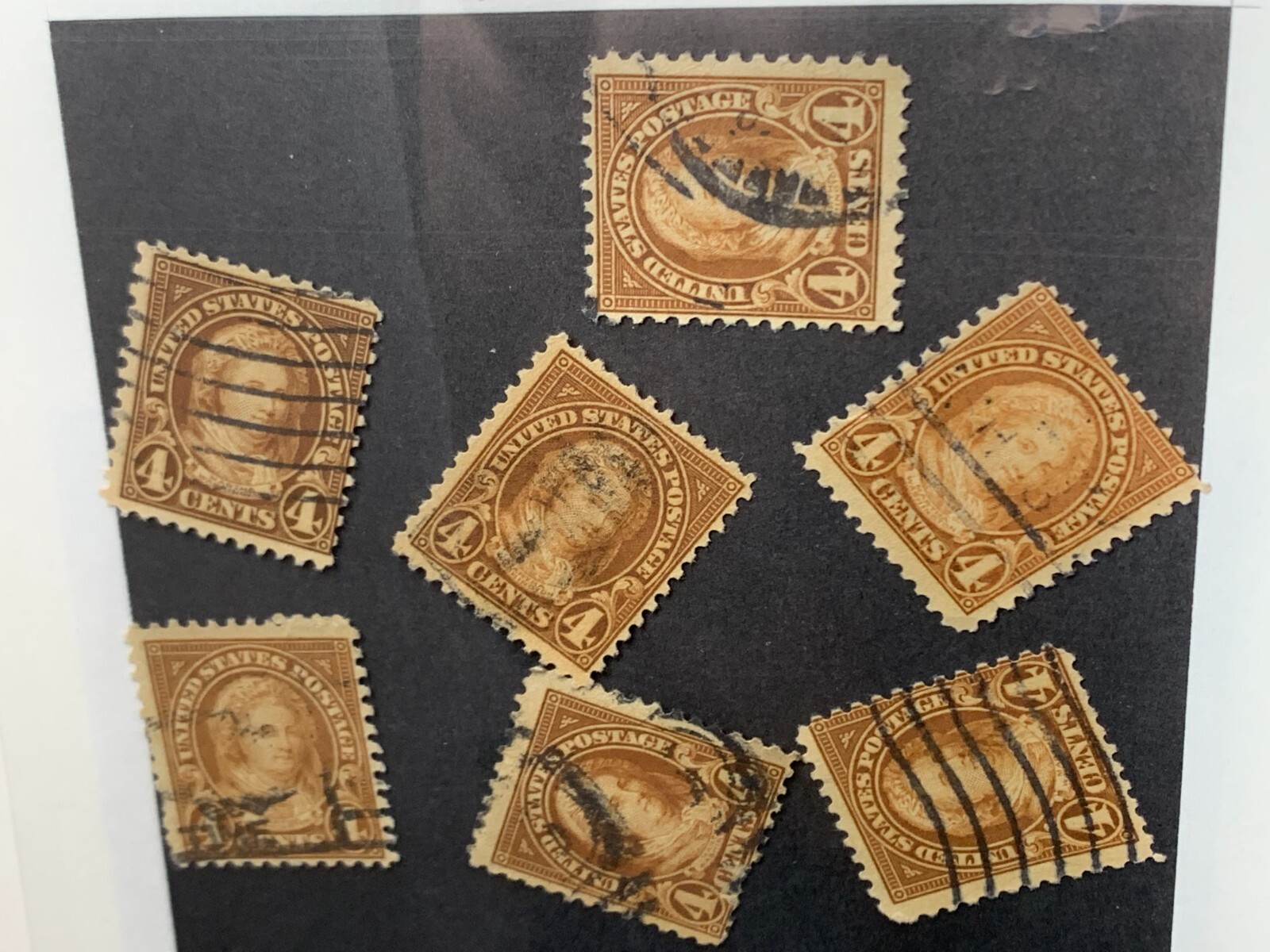 US Scott #636 Martha Washington 4 Cent 1927 Used (7 pcs)