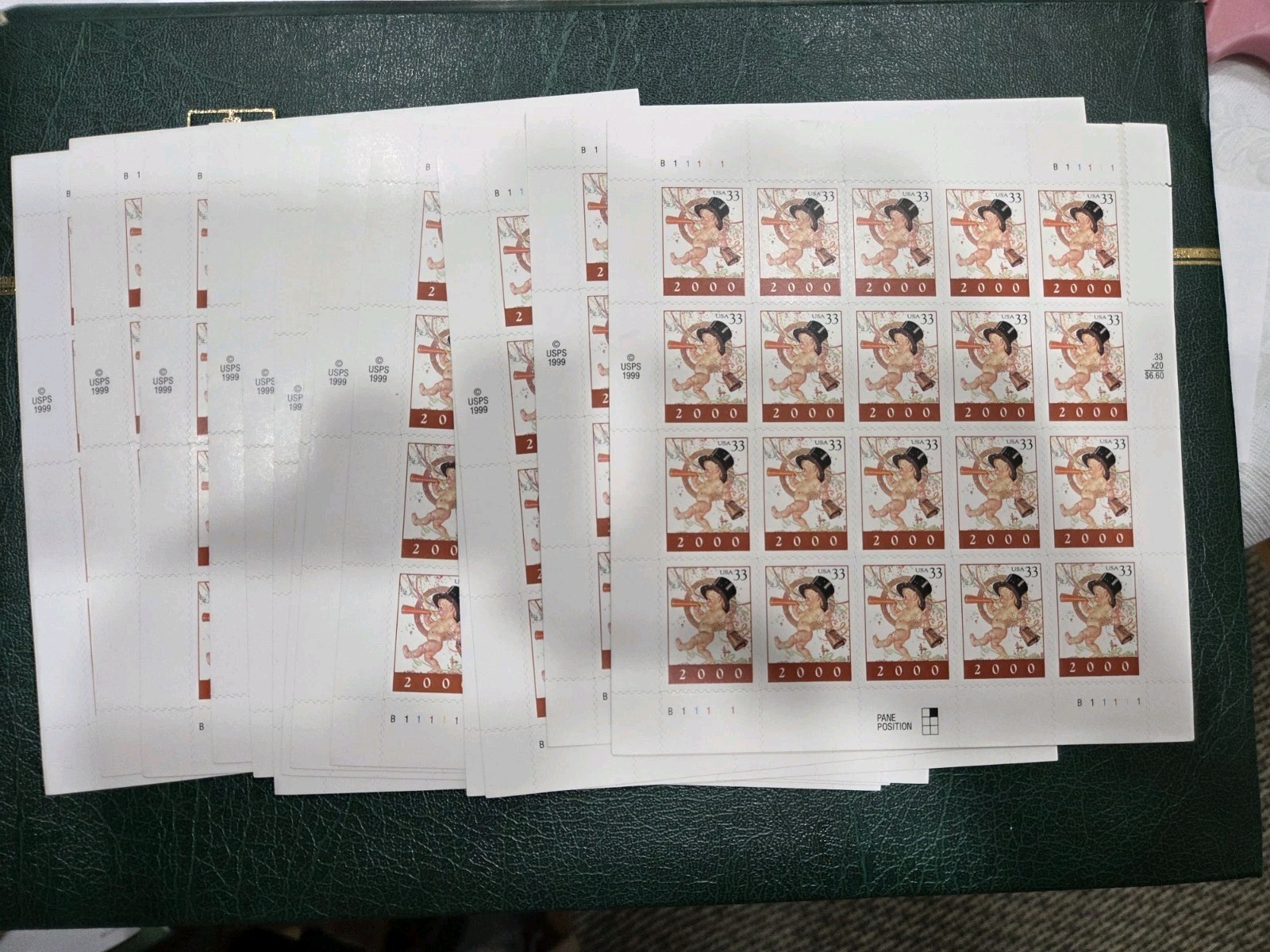 13 US Discounted Postage Sheets 33c X 260 Stamps Face $85.8 for $56.99