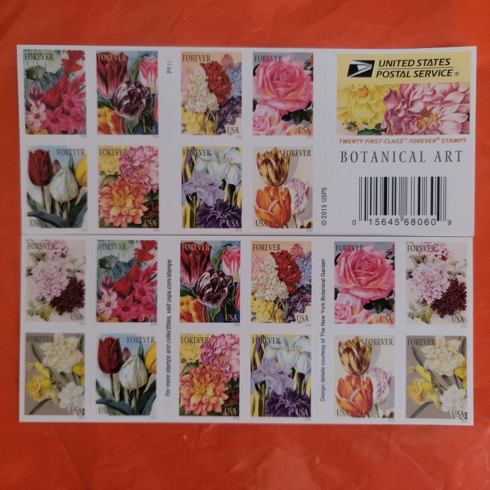 20 Botanical Art Scott #5042-5051 Beautiful Flower Bloom USPS Forever Stamps