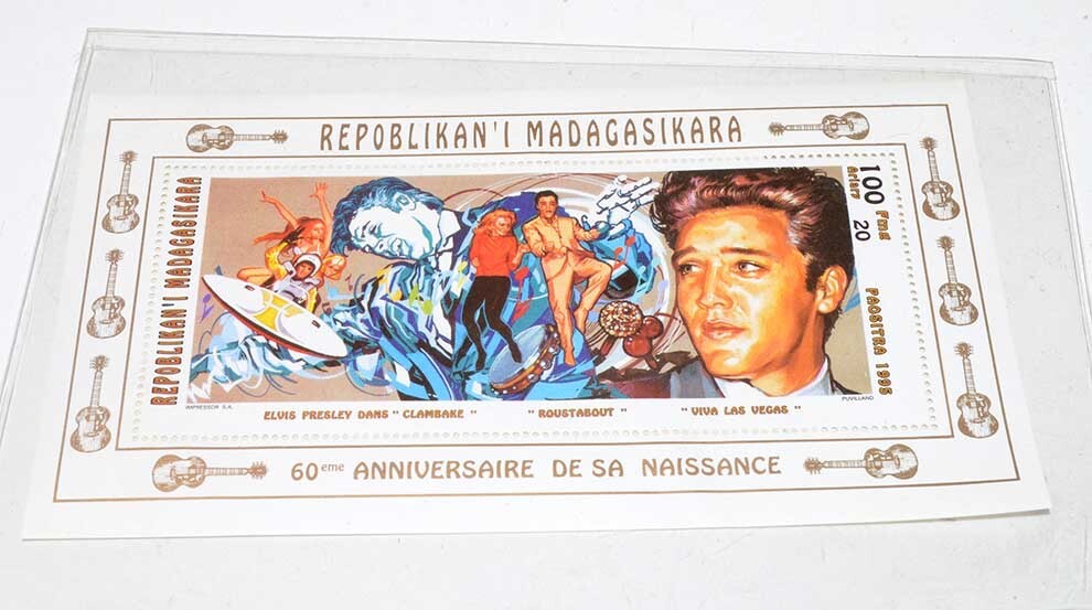 Madagaskar 1995 Elvis Presley Postage Stamp – 60th Anniversary 1935-1977