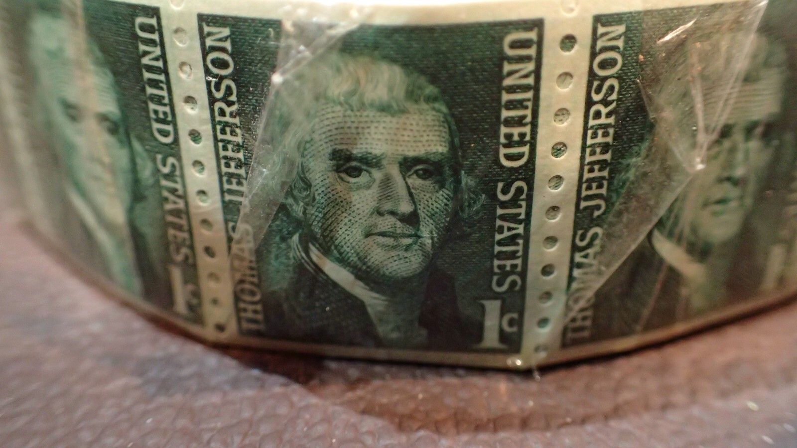 Scott 1299 1968 1c Prominent American Thomas Jefferson COIL ROLL OF 3000 Sealed