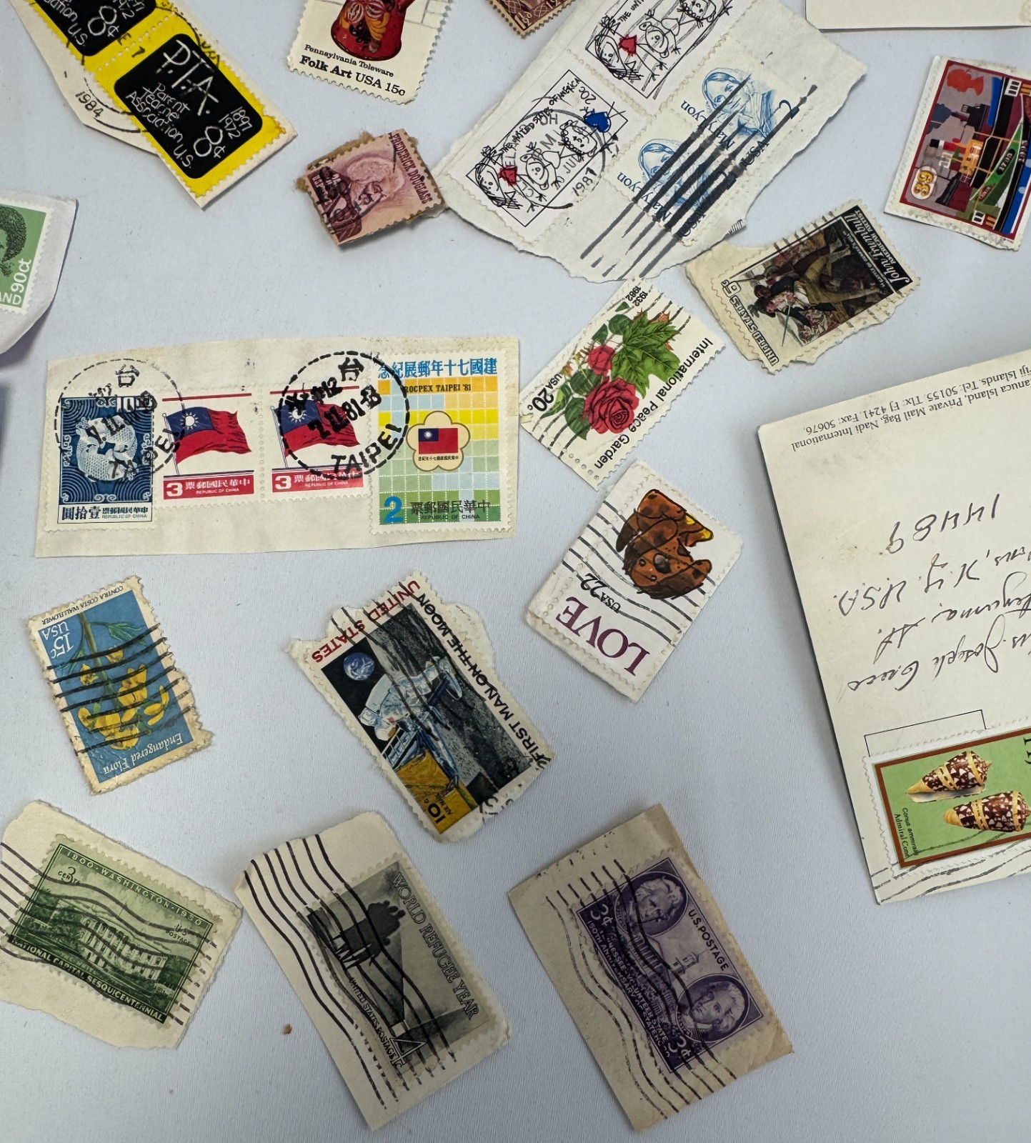 Vintage Worldwide Stamp Collection Lot USA and International Commemoratives