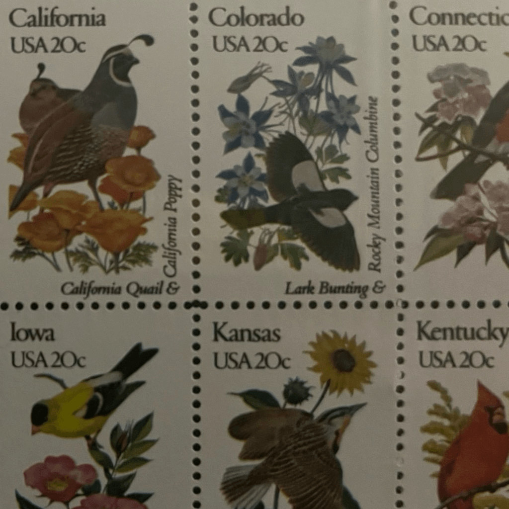 MNH Scott #1953-2002 50 State Birds & Flowers 20 Cent Stamp Sheet of 50 Stamps