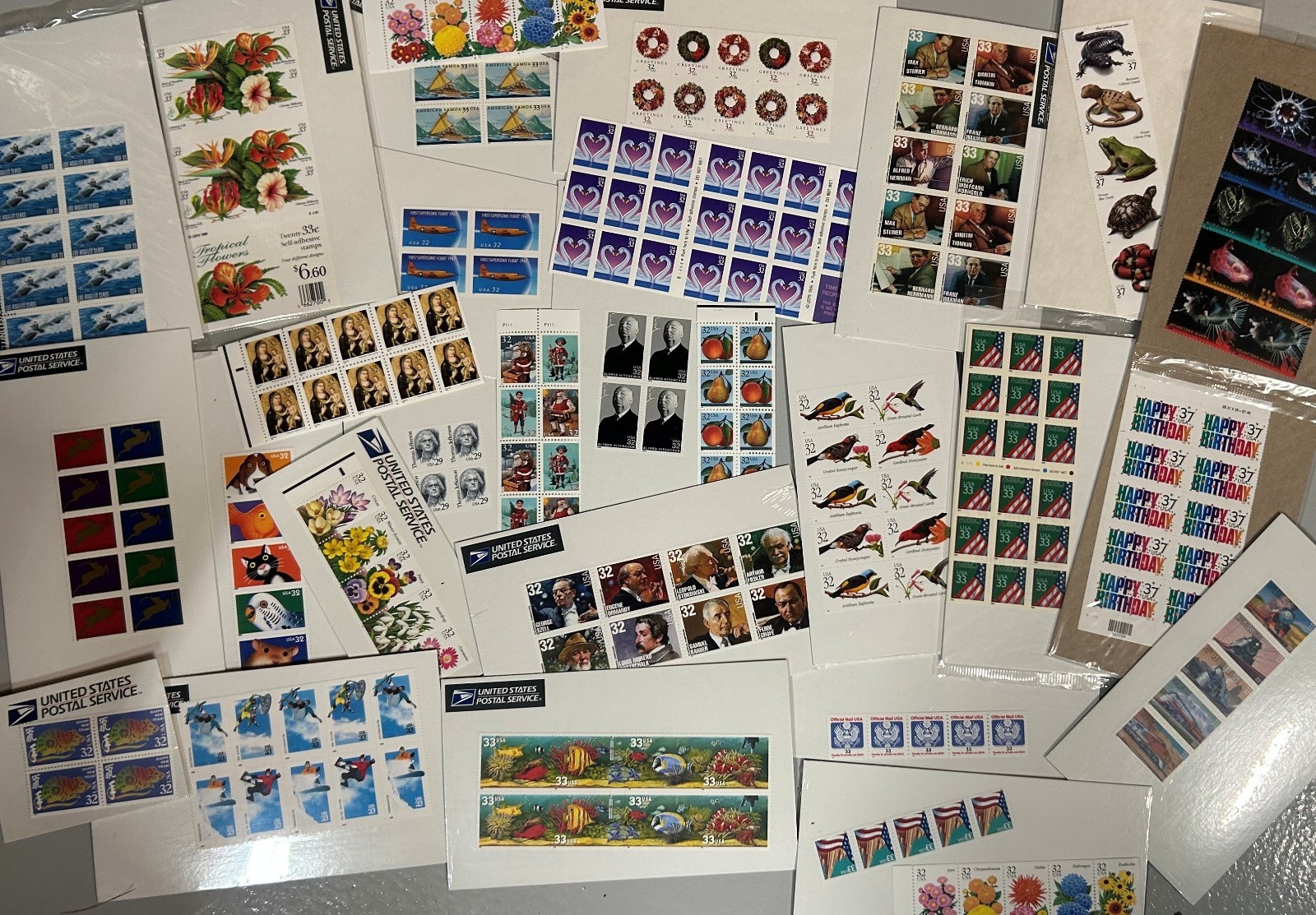 Lot of Unused Postage Stamps Various Denominations with $24 Total Face Value