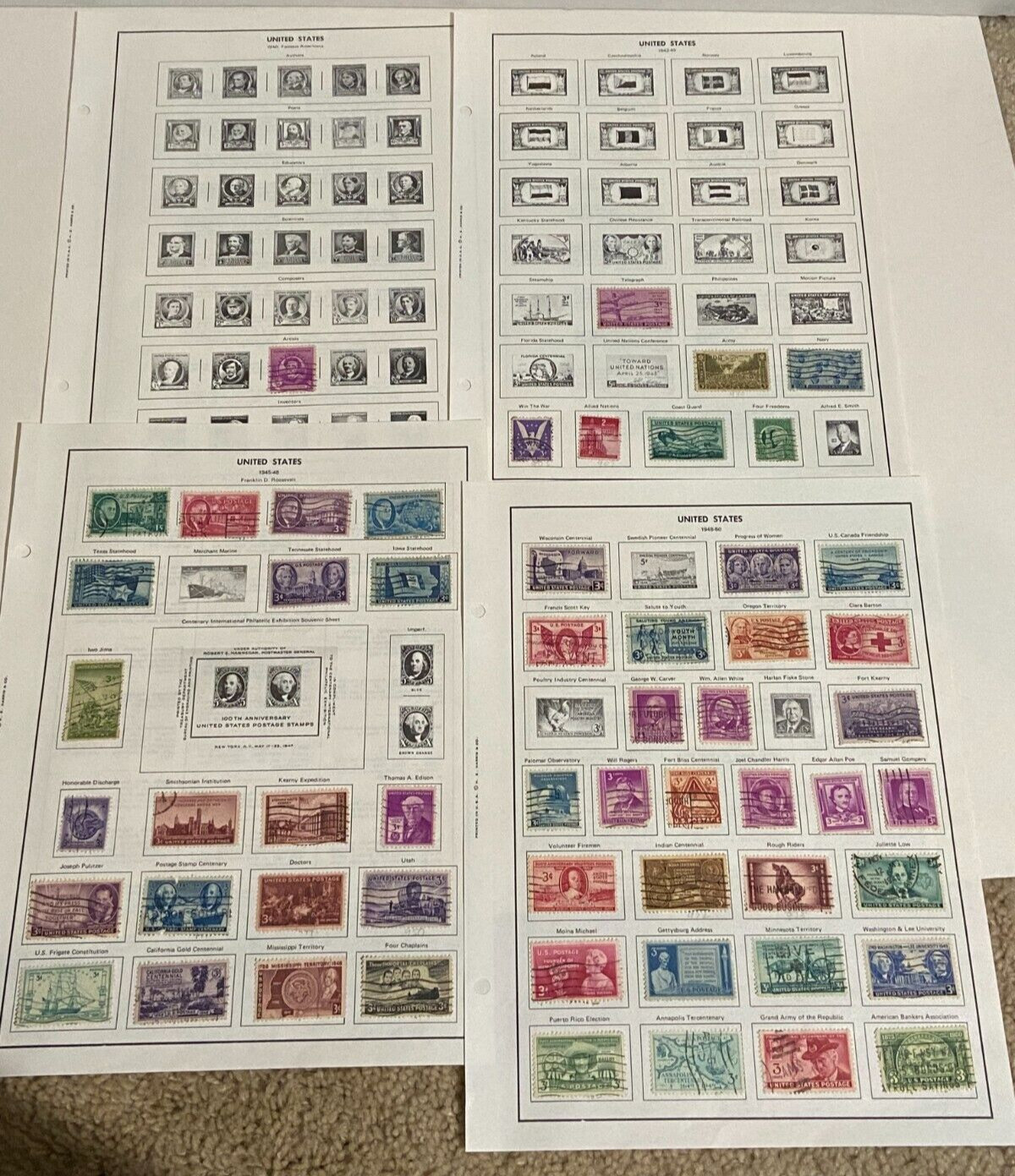 LOT MIXED ANTQUE & VINTAGE U.S. UNITED STATES STAMPS – STAMP COLLECTION