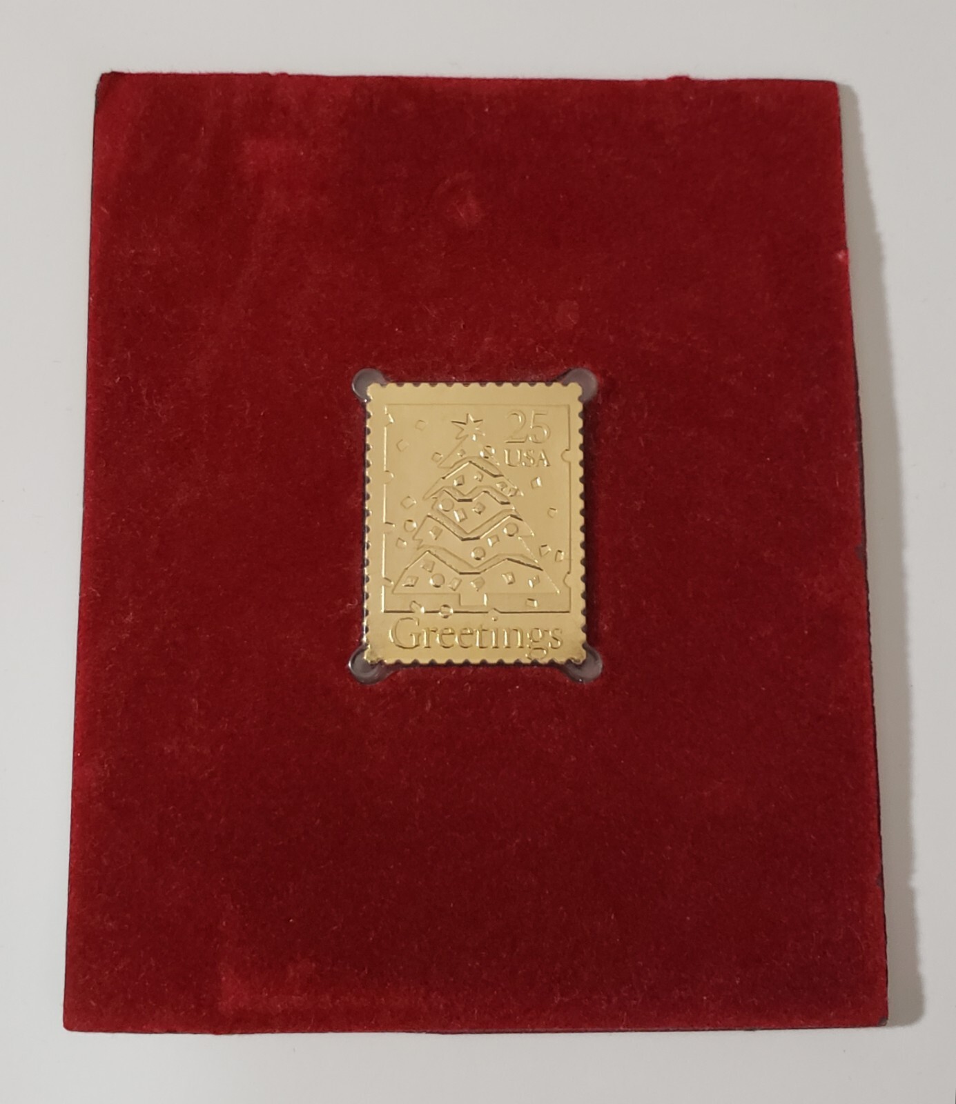 CHRISTMAS 1990 TRADITIONS 1ST DAY ISSUE USPS 22KT GOLD STAMP RARE VINTAGE