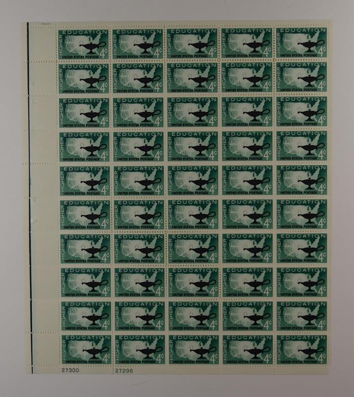 US SCOTT 1206 SHEET OF 50 HIGHER EDUCATION STAMPS 4 CENT FACE MNH