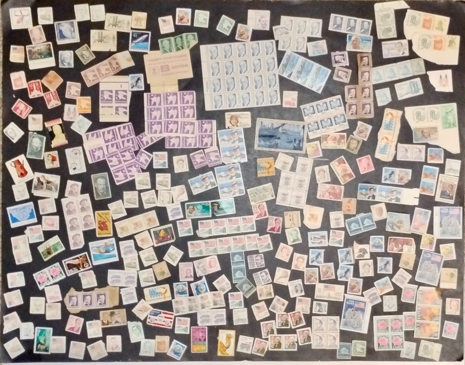 Mixed Lot of 200+ U.S. Vintage Stamps– High Denomination, non cancelled, Nice!!