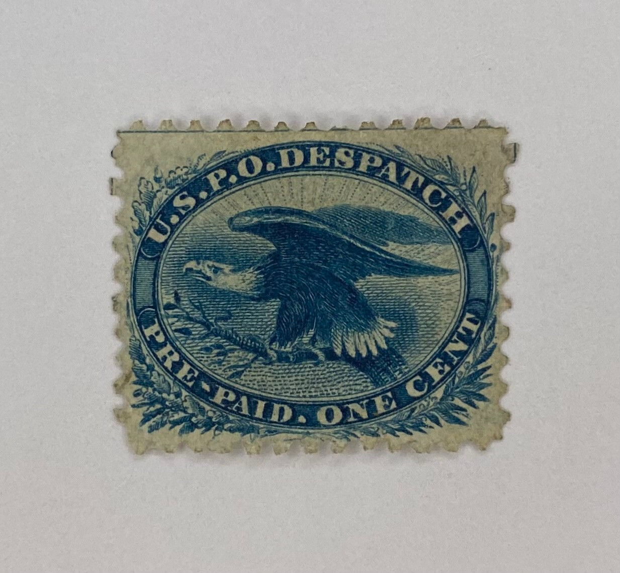 US Scott #L06 Single 1 cent stamp blue USPO Despatch unused 1875 M133