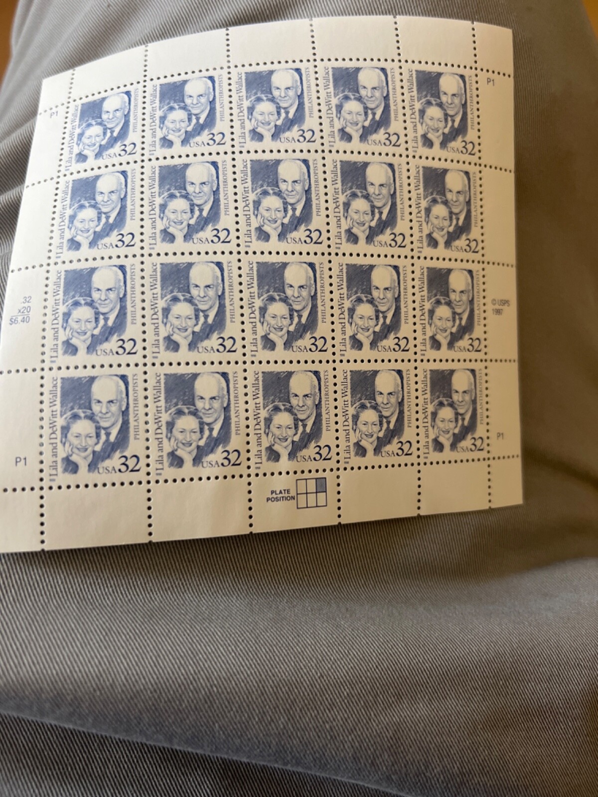 See photos. Lila and Dewitt Wallace Philantropists 32c Postage Sheet MNH #2936