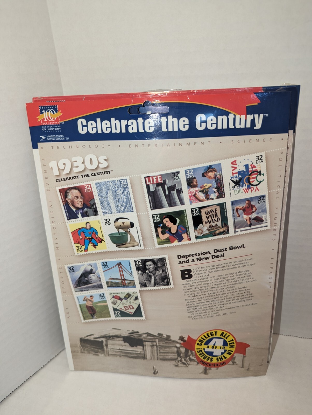 Celebrate The Century 1900’s-1990’s. Complete 10 Sheet Set US Stamps USA Sealed