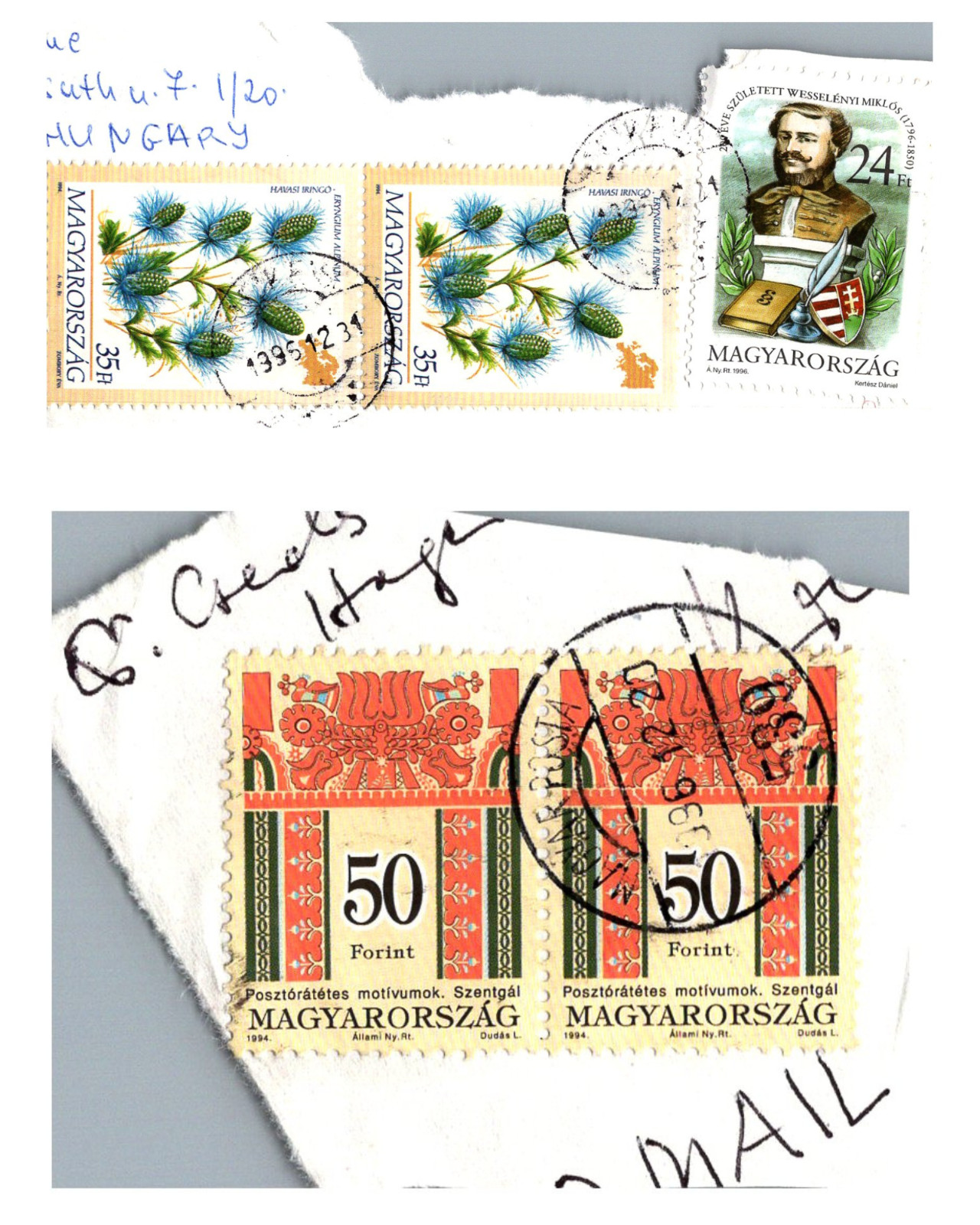 Hungary on piece Stamps