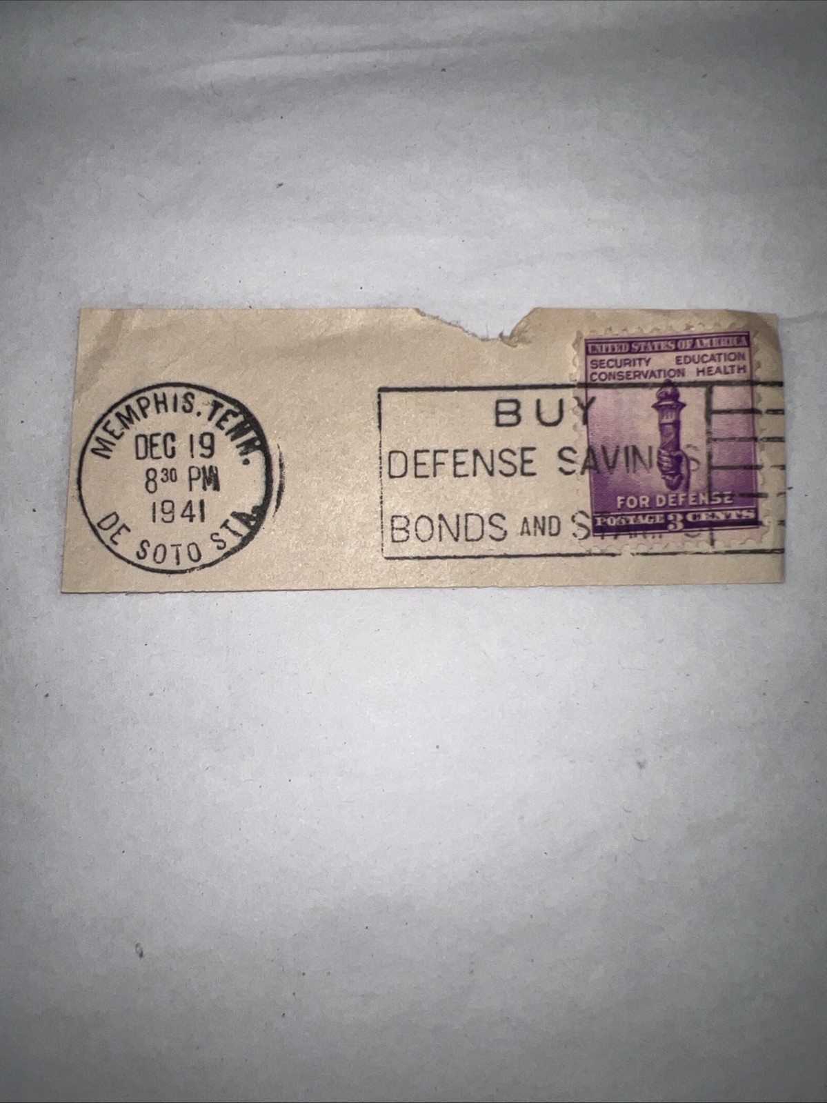 Vintage For Defense 3 Cent Stamp Cancelled Used 1941