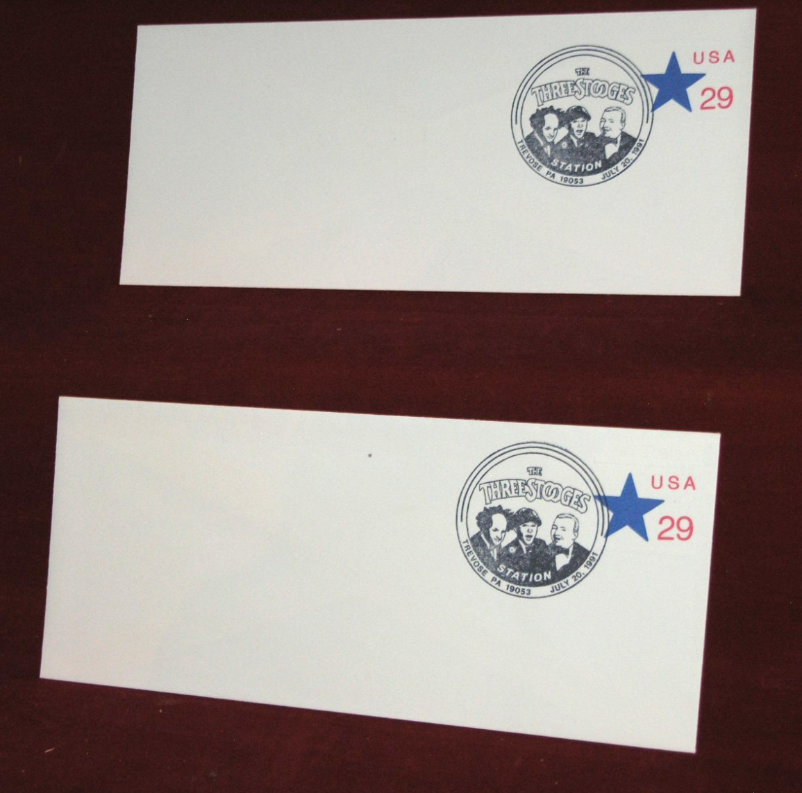 THREE STOOGES LOT OF 3 FIRST DAY ISSUE ENVELOPES 29 CENTS NEW LOOK