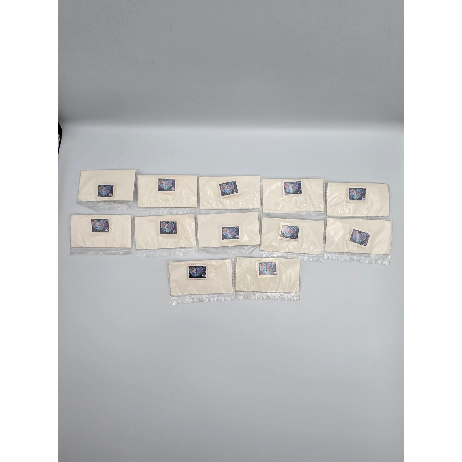USA 29 Cent LOVE Heart Globe Postage Stamps pins Pack of 12