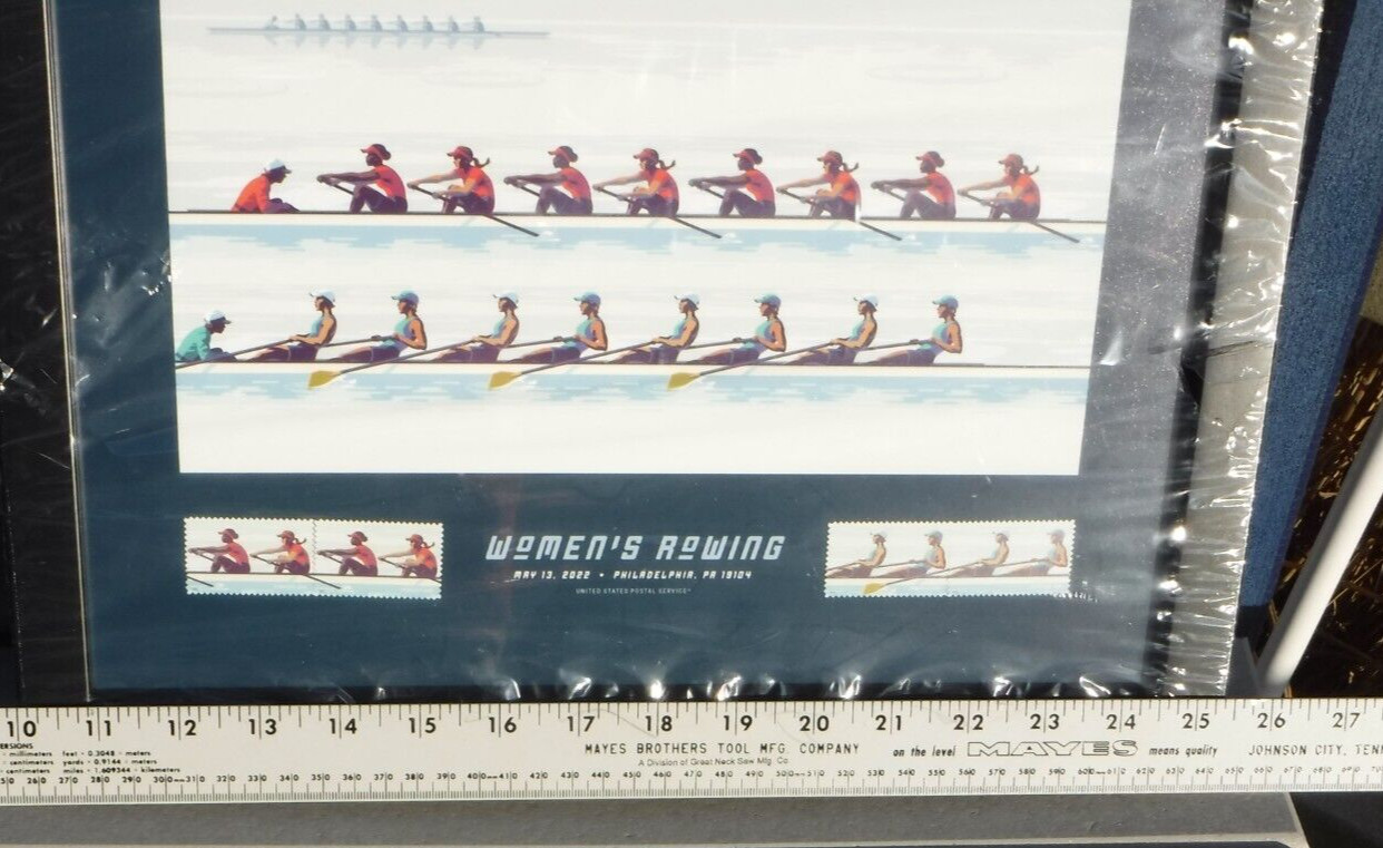 New USPS Women’s Rowing Framed Stamp & Art
