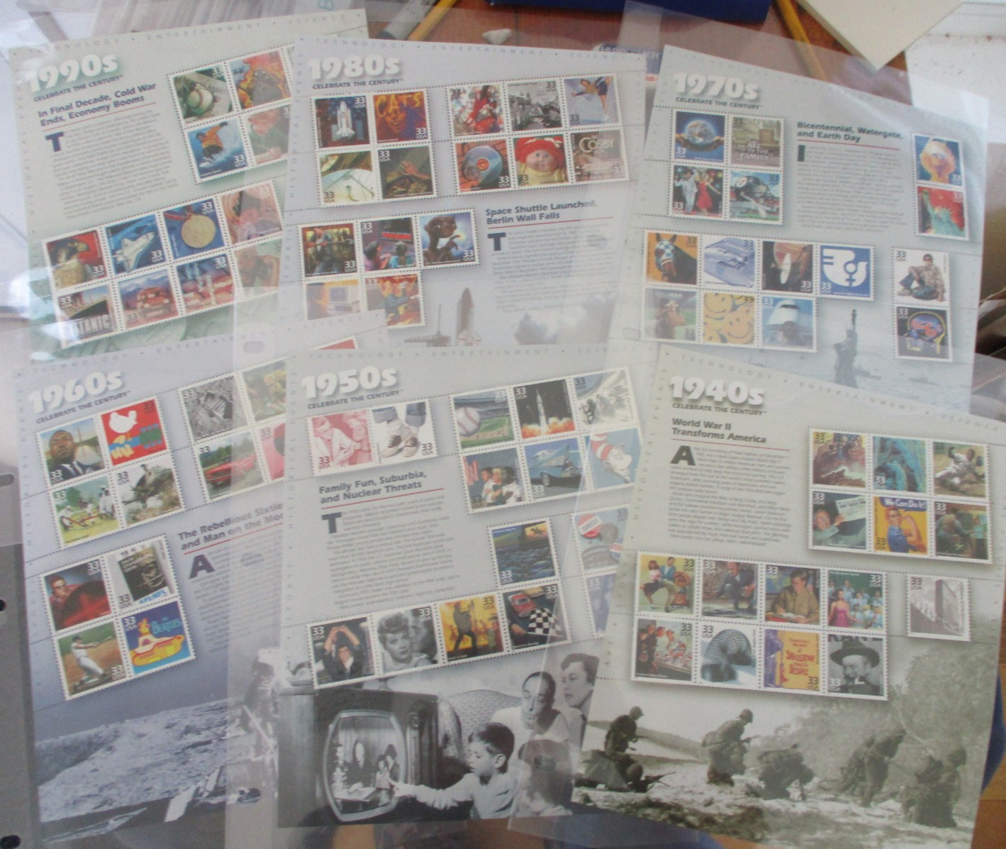 Lot Nice Clean Mint Unused Stamp Sheets 32c-44c era $248 Face Value Postage