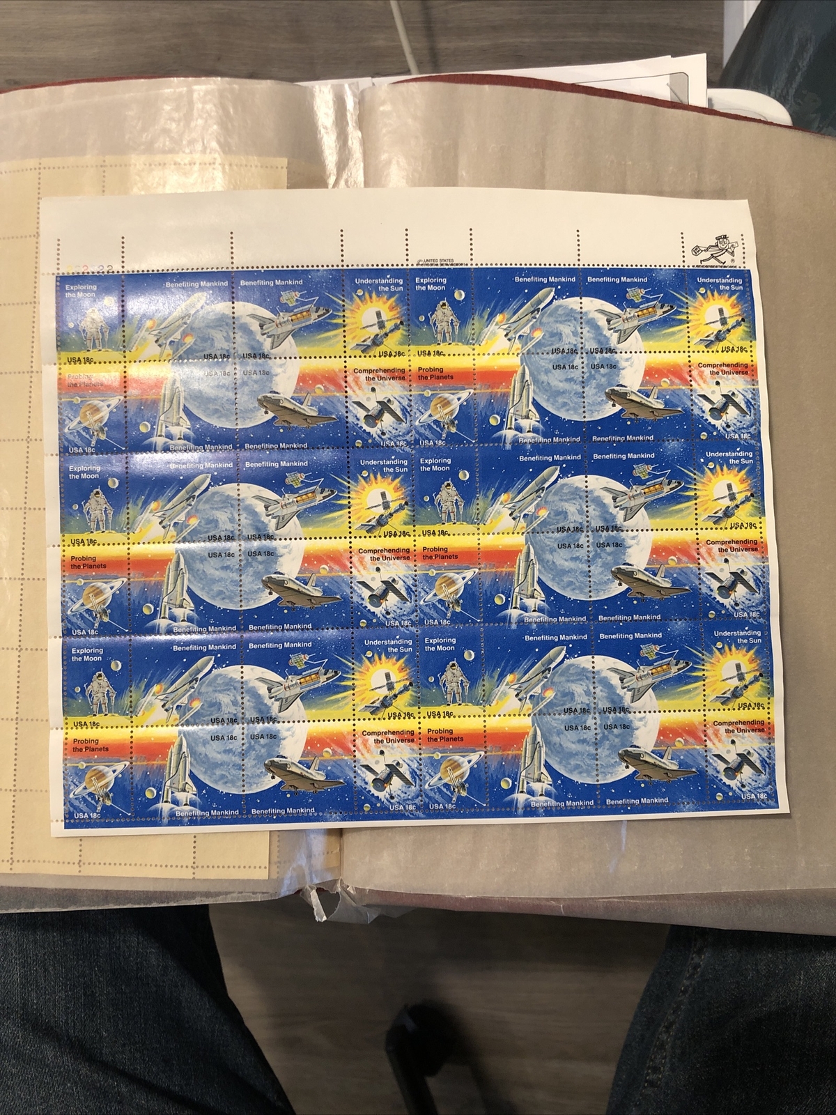 Scott # 1912 – 1919 18 Cent Space Achievement Mem Mint Sheet U.S. Postage Stamp