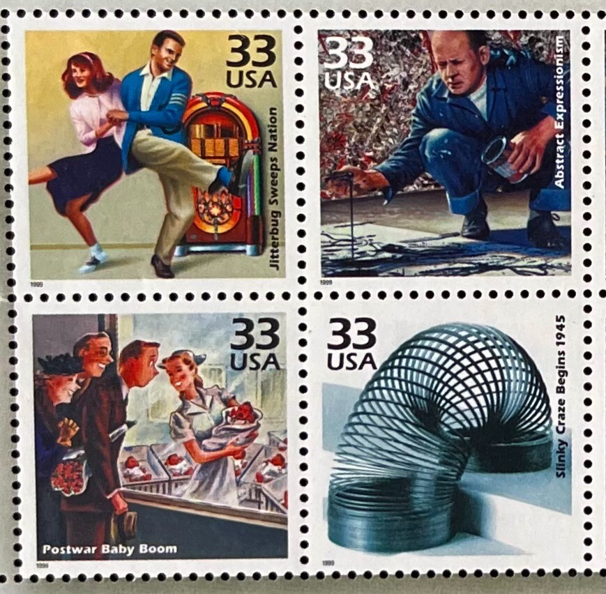 1940s CELEBRATE THE CENTURY USPS STAMP PAGE United States Postal Service WW 11