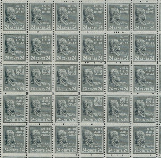 United States 24¢ President Benjamin Harrison Postage Stamp #828 Pack of 100
