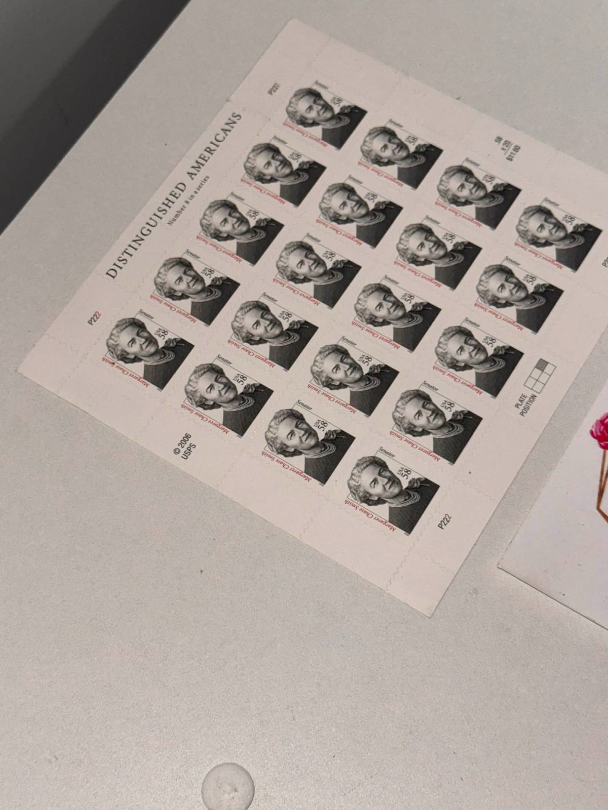 Distinguished Americans #3427 Margaret Chase Smith 58 cent Senator sheet of 20