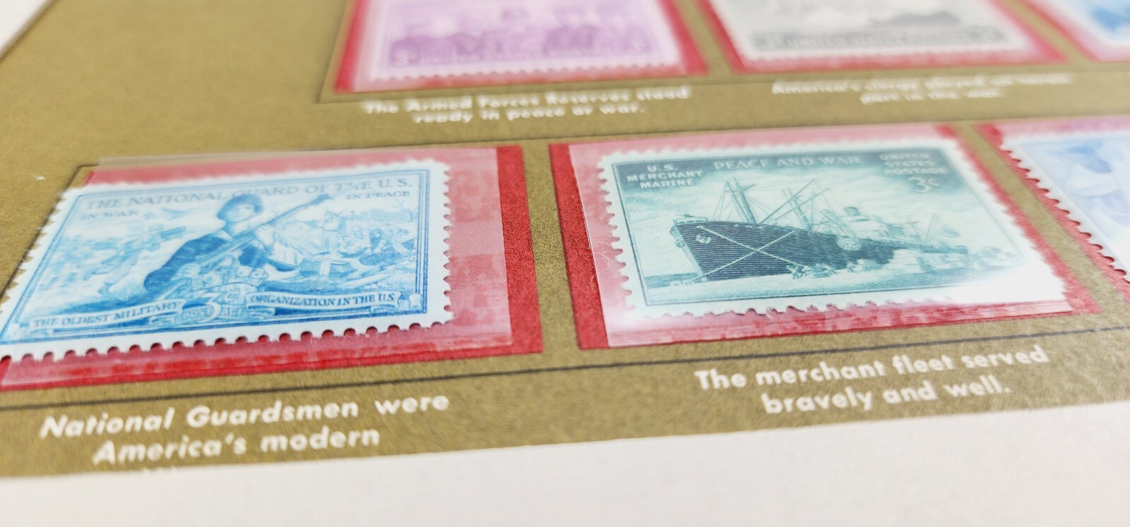 World War ll stamps from Postal Commemorative Society Vintage No postmark